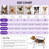 Queenmore Dog Winter Coat, Cold Weather Fleece Jacket for Dogs, Waterproof Reflective Reversible, for Small, Medium and Large Dogs (Purple, XL)