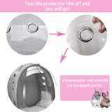 CUTENNIOU Small Pet Carrier Backpack Rabbit Carrier with Harness Vest Stretchy Elastic Leash Large Breathable Pet Carrier Airline Approved for Bunny Guinea Pig Ferret Hedgehog Kitten Travel Walking