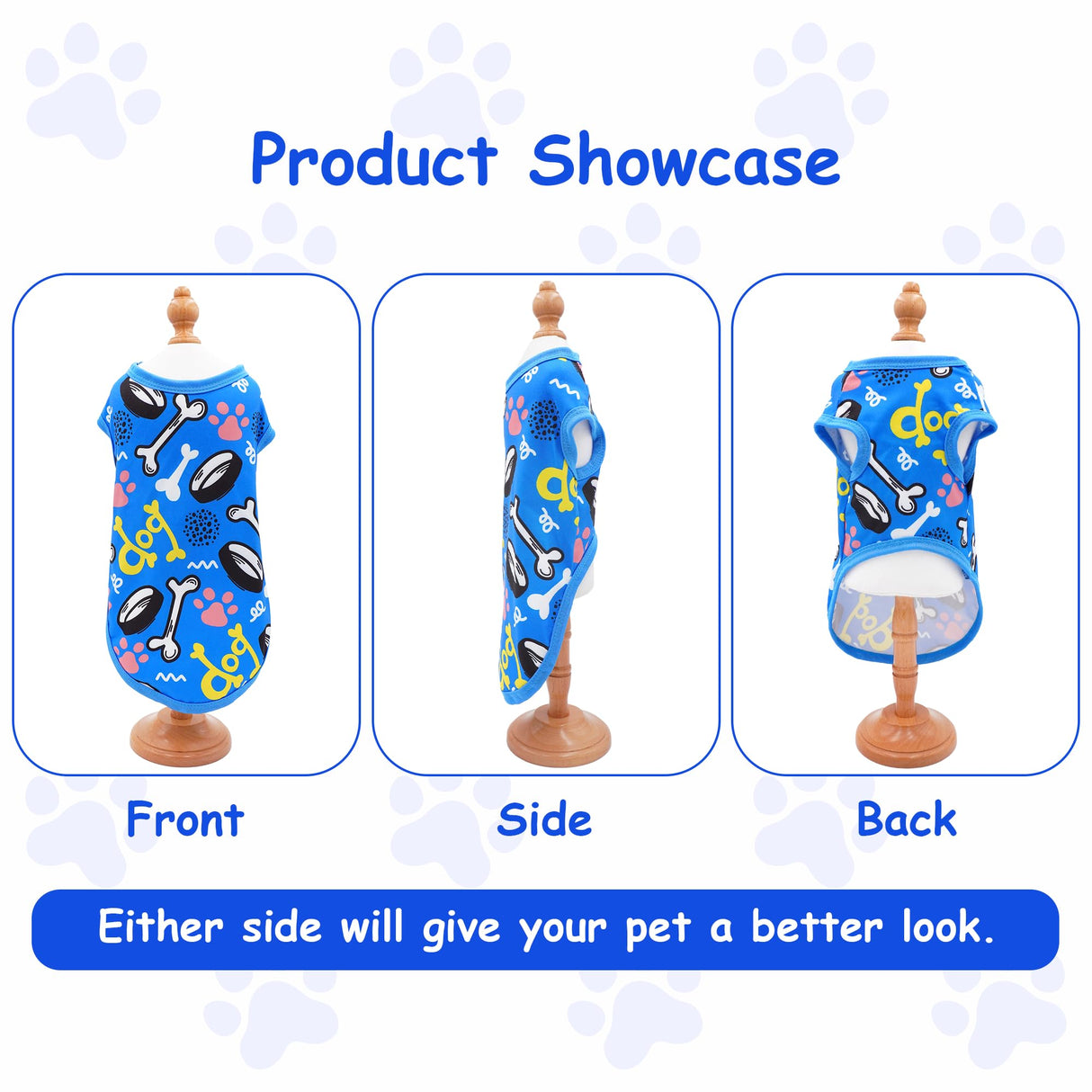 JpGdn 8PCS/Pack Dog Shirts Male for XXXL Dog Boy Sleeveless T Shirts Soft Stretchy Tank Top Tee Vest