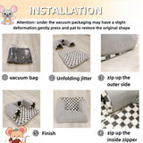 Lfokd Guinea Pig Hideout Tunnel with Warm Bed for Small Pet 3 Cave Small Animal Tunnel Toy Cages Grey