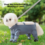 Pet Anti Dust Pants with Shoes for Dogs, Anti-Slip Waterproof Rain/Snow Boots with Adjustable Suspender, Outdoor Walking/Hiking Dirty-Proof Belly for Small Medium-Sized Dog (#C,M)