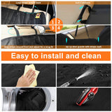 Bark Lover Dog Car Seat Covers Hammock for Cars Trucks SUV - Waterproof Pet Car Seat Protector for Backseats, More Durable Zippered Side Flaps Ensure Dog Travel Safety,Black Regular