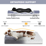 INVENHO Orthopedic Dog Beds Large Sized, XL Washable Dog Sofa with Egg-Crate Foam, Waterproof Lining and Non-Skid Bottom