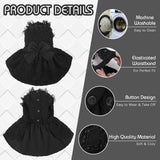 Kuoser Dog Dress, Cute Dog Dresses for Medium Dogs Girl Elegant Puppy Tutu with Bow-Knot, Doggie Princess Costume Pet Outfit for Birthday Party Christmas Halloween Wedding, Black M