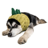 Zoo Snoods Dinosaur Costume - Warm Knit Dog Snood Wrap for Pets, Neck Ear Cover Protection, Halloween Winter (Medium)