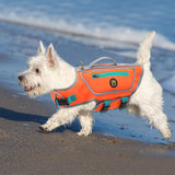 Sheripet High Buoyancy Life Jacket for Dogs, Dog Life Vest for Swimming Adjustable Reflective Dog Floating Vest, Good Visibility Pet Life Preserver with Rescue Handle for Medium Dogs, Orange, M