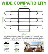 Metal Dog Barrier for Cars, SUVs, Trucks, Adjustable Universal Pet Gate Vehicle Divider for Back Front Seat, Heavy Duty Dog Separator for Car, Easy Install, 34"-58" Width, with Elastic 6 Ropes