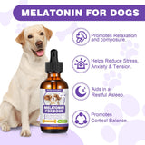 Melatonin for Dogs,Dog Sleep Aid,Calming for Dogs,Melatonin for Sleep Relieves Anxiety and Stress in Dog, Helps Calm and Restful Sleep,Bacon Flavor