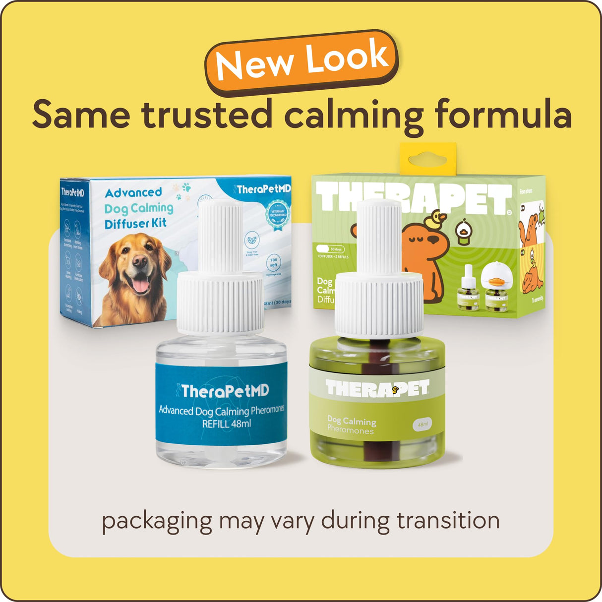 TherapetMD 2-Pack 120-Days Dog Calming Diffuser Kits - Dog Pheromone Diffuser for Stress, Destructive Behavior, Pee Accidents, Separation Anxiety, Aggression & Chewing - Each Include 120-Days Refills