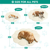 PetAmi Dog Cooling Mat, Flower Shape, Reversible Cooling Nylon Blanket Soft Fleece Pet Pad for Dogs Cats, Summer All Season Use Q-Max>0.3, Medium 44x44 in, Beige