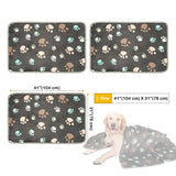Dono 1 Pack 3 Dog Blankets, Soft Fluffy Fleece Pet Blanket Warm Sleep Mat Paw Print Design Puppy Kitten Throw Blankets Doggy Blanket for Dogs