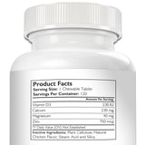 Nutrition Strength Vitamin D for Dogs with Calcium, Magnesium and Zinc to Support Strong Teeth, Bones and Muscles, Promote Mineral Metabolism and a Healthy Immune Function, 120 Chewable Tablets