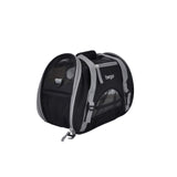Coastal Pet Bergan Comfort Carrier - Breathable Travel Carrier for Dogs & Cats - Black & Grey, 16" x 8" x 11"