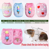 7 Pcs Cute Guinea Pig Clothes Costume Soft T-Shirt Clothes for Rabbits Hamster Clothes Kitten Ferret Chihuahua Puppy Mini Dog and Small Animals