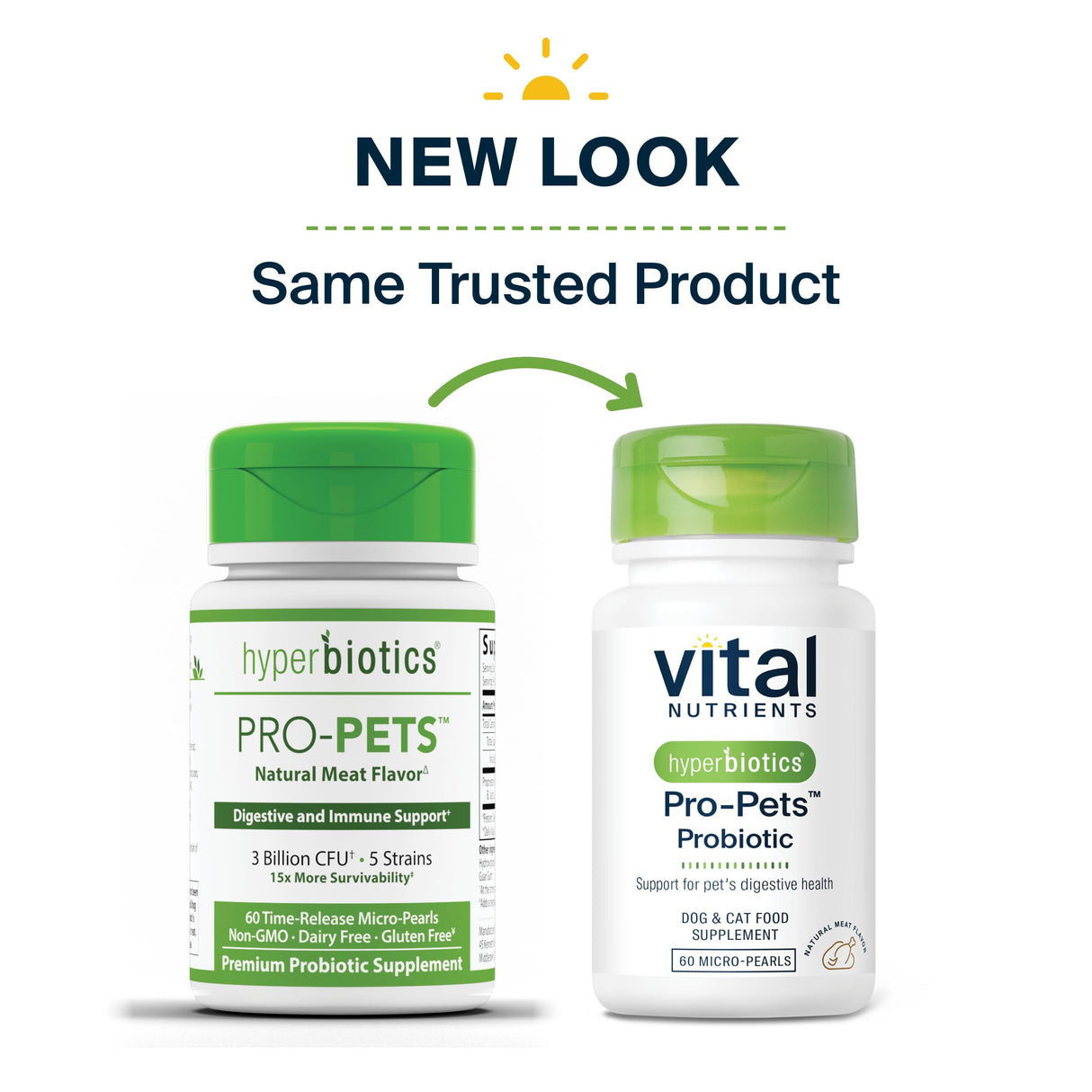 Vital Nutrients Pro Pets Probiotics for Dogs and Cats | Dog Probiotics for Digestive Health, Gut Health, Occasional Diarrhea* | Tasty Meat Flavor | Non-GMO | Hyperbiotics | 60 Micro Tablets