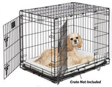 MidWest Homes for Pets QuietTime Dog Bed – White Fleece Bolster, Ultra-Soft and Machine Washable, Fits 30-Inch Crates and Carriers, for Medium Breed Dogs