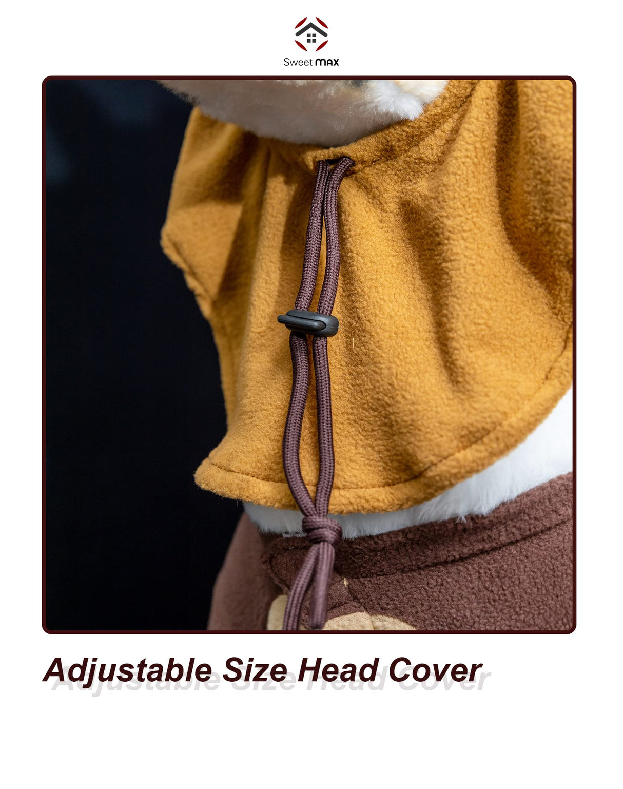 Bear Pet Costume Ears Hat Sweater Furry Clothes Cute Halloween Cosplay Costumes for Small Medium Large Dogs Cats (Large)