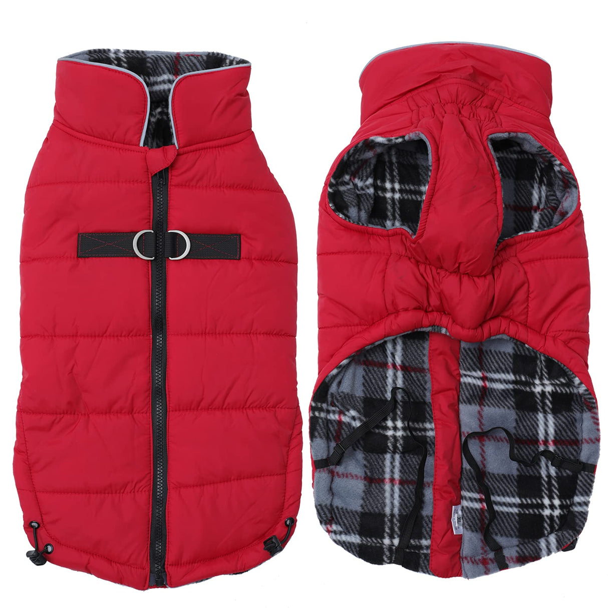Geyecete Dog Winter Warm Coat Dogs Winter Jacket Windproof Snowproof,Pet Outdoor Jackets Dog Jacket for Small Medium Large Dogs-Red-M