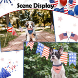Personalized 4th of July Dog Bandana Embroidered Name Custom Neckwear Dog Scarf for Small Medium Large Dogs Cats Pets Birthday Gift