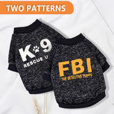 2 Pack Chihuahua Sweater Dog Sweaters for Small Dog Boy Black Fleece Sweater Chihuahua Clothes Pattern Puppy Clothes Fall Winter Pet Clothing Medium