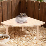 3BAO 2-Piece Set Hamster Play Wooden Platform for Dwarf Syrian Hamsters Gerbils Mice Degus or Other Small Pets
