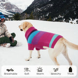 OUOBOB Turtleneck Fall & Christmas Dog Sweater - Pullover Warm Extra Large Size, 3XL - Knitwear for Labrador, Golden Retriever, Doberman, Boxers