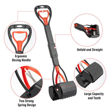 Load image into Gallery viewer, 33" Pooper Scooper 2 Pack, XL Tall Handle No Touch Dog Pooper Scooper for Large Small Dogs, Durable Spring &amp; Lightweight, Large Pooper Scooper for Dogs Heavy Duty, Foldable Dog Poop Pick Up Tool
