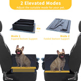 AMFIYQ Foldable Dog Car Seat for Small/Medium Dogs,Potable Puppy Booster Seat with Harness &Safety Belt, Travel Pet Bed can Removable & Washable Suitable for 2 Dogs 25-30 lbs(Black)