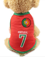 GabeFish Dog World Cup T Shirt Pets Football Jersey Sports Soccer National Team Vest Cat Summer Cool Clothes Apparel Portugal X-Small