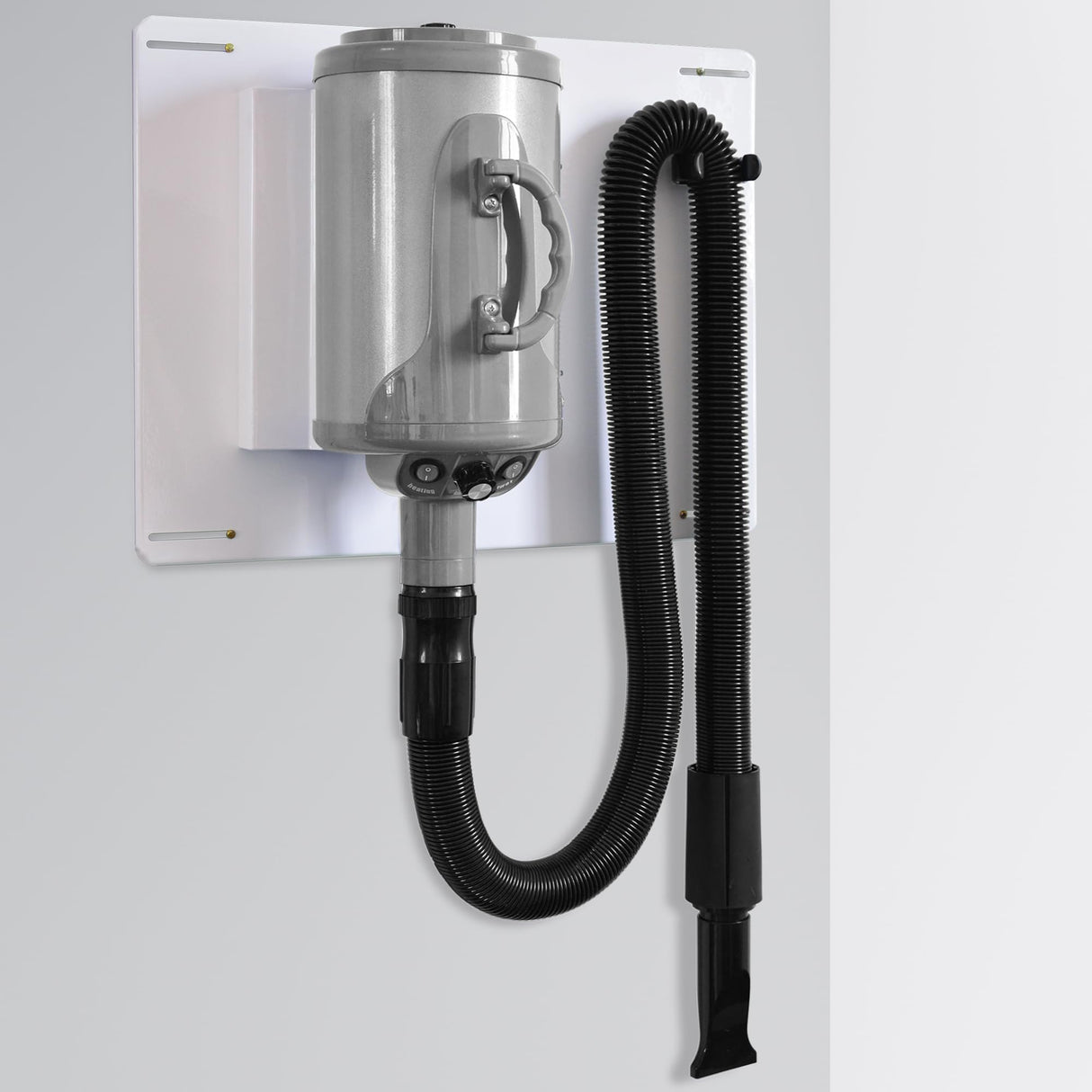SHELANDY Pet Dryer Wall Mount with Hose Holder | Iron Hanger and Bracket Compatible to Dry Wall