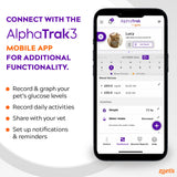 AlphaTrak 3, 8 Piece Pet Blood Glucose Monitoring Kit for Diabetic Cats, Dogs, and Horses All-in-One Solution for in-Clinic Or at Home, with Digital Results, Purple