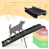 COZIWOW Folding Dog Ramps, 62”L Portable Pet Ramp for Large Dogs SUV,Cars,Lightweight Cat Ramp Non-Skid Surface Steps for High Bed,Stairs,Couch-Easy Storage(Black, 62" L)