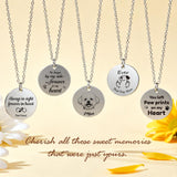 CDBUY Custom Dog Necklace for Women – Personalized Pet Portrait Pendant with Photo or Name, Customized Engraved Round Memorial Gifts for Dog or Cat Loss