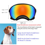 Soft Samll Dog Sunglasses Dog Goggles for Large Breed UV/Wind/Dust Protection Winproof Dog Puppy Sunglasses Pet Glasses Eye Wear with Adjustable Strap (Bule Frame & Silver Lens/Small)
