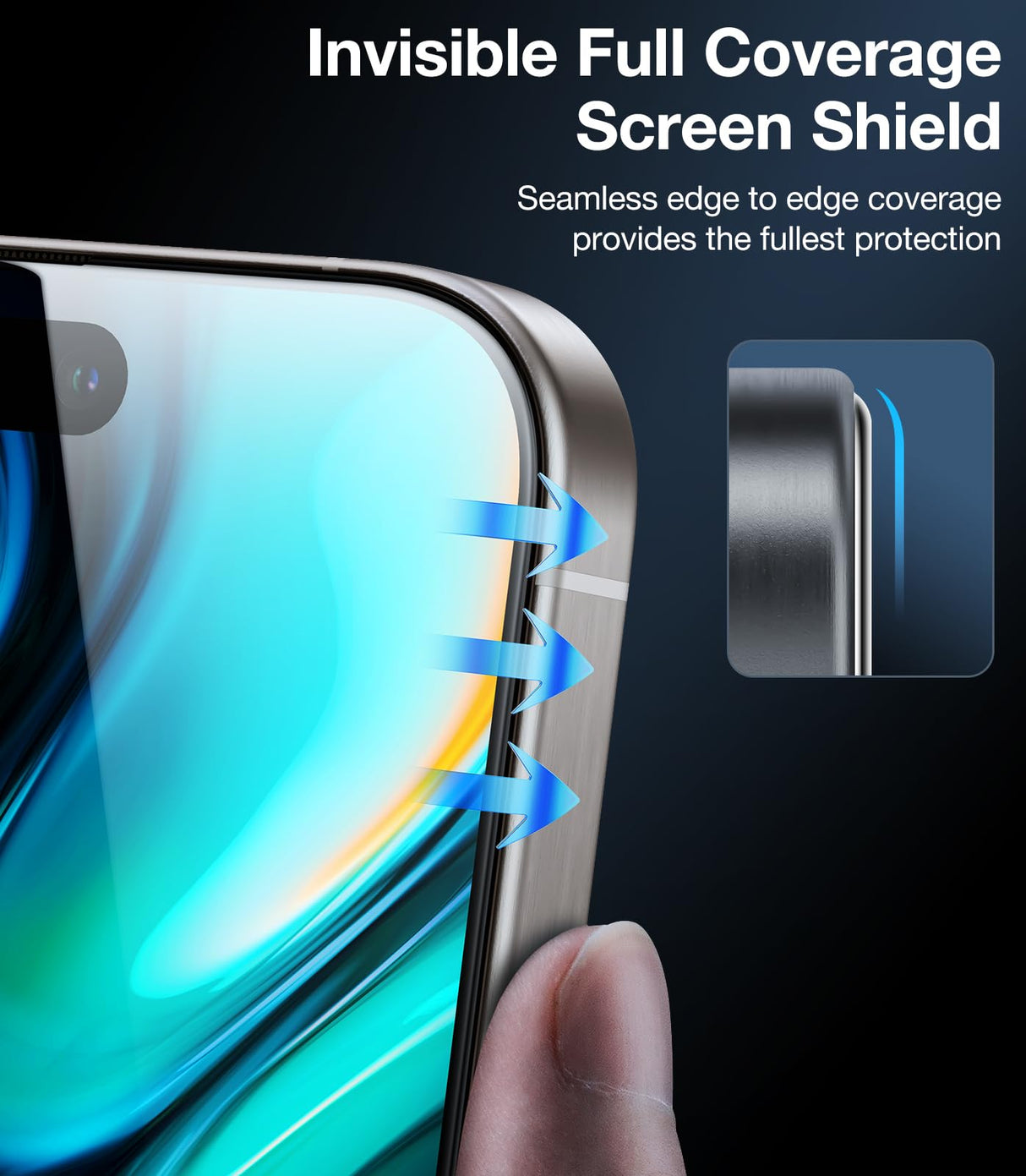 UltraGlass Ultra 9H+ Glass for iPhone 16 Pro Max Privacy Screen Protector [No.1 Military Grade Shatterproof & 100% Anti Spy] Glass Privacy Screen iPhone 16 Pro Max Tempered [Longest Durable] 2 Pack