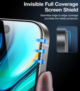 UltraGlass Ultra 9H+ Glass for iPhone 16 Pro Max Privacy Screen Protector [No.1 Military Grade Shatterproof & 100% Anti Spy] Glass Privacy Screen iPhone 16 Pro Max Tempered [Longest Durable] 2 Pack