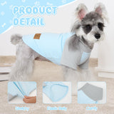 XPUDAC 4 Pack Dog Sweaters Comfy Dog Clothes with Sleeves Puppy Shirts Pullover Pet Sweatshirt for Small Medium Large Dogs Boy Girl Doggy Outfits Cat Apparel, Blue, M