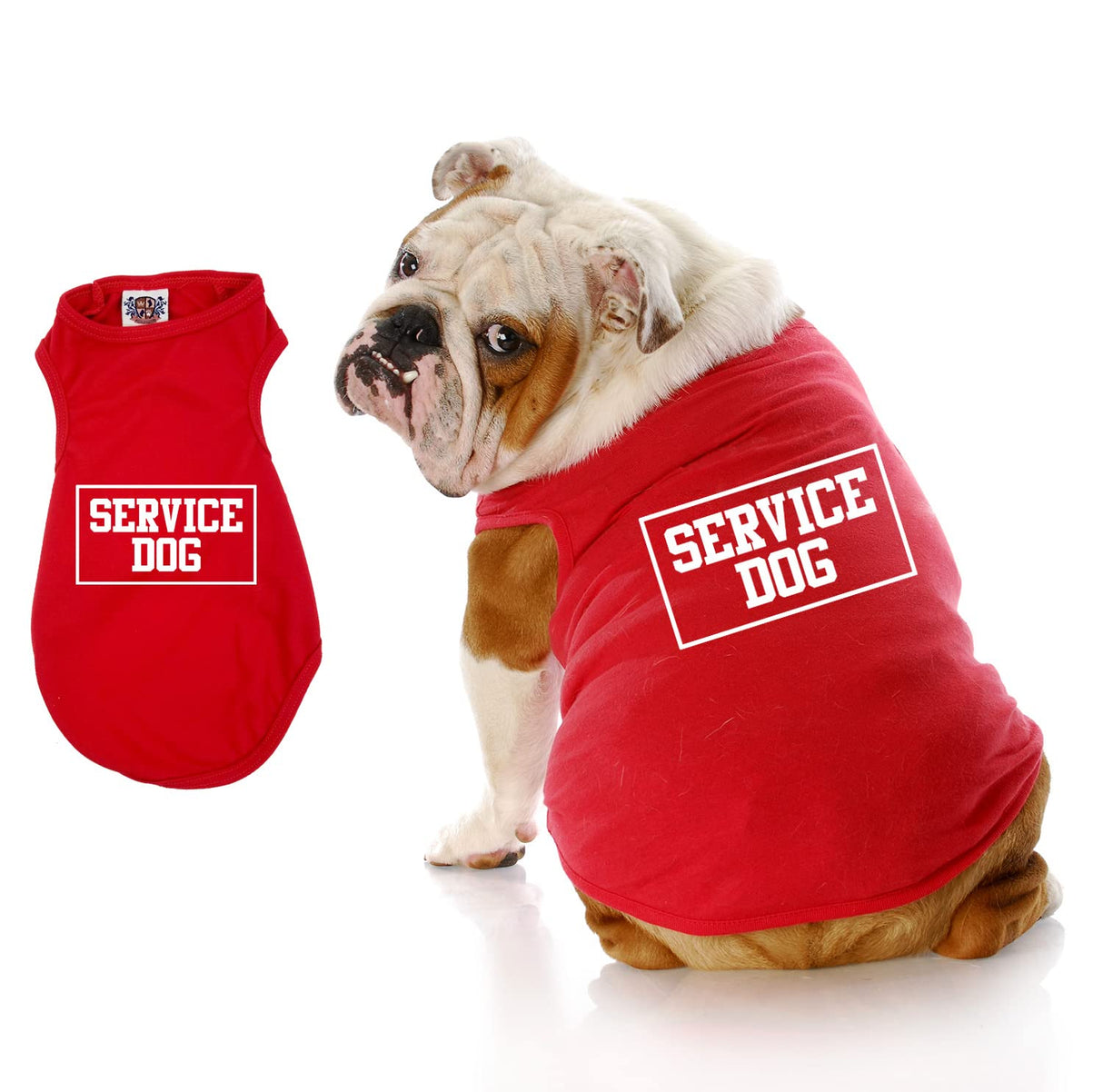 Service Dog Shirt, Breathable Fabric, Service Dog Vest, Shirt for Puppies to Dogs 90 Pounds, Fits Small Medium and Large Dogs, Clothes for Dogs L 15-20 lbs