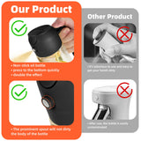 16oz/470ml Glass Olive Oil Sprayer for Cooking – 2 in 1 Olive Oil Dispenser Bottle for Kitchen Gadgets and Air Fryer Accessories, Salad, BBQ - Black
