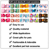 PET SHOW 100pcs Bulk 0.98inch*0.39inch Tiny Small Dogs Hair Bows with Rubber Bands Cat Puppies Yorkie Hair Topknot Grooming Accessories Mixed Matching Colors