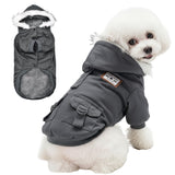 Floofelove Parka Dog Jackets for Small Dogs Clothes for 6 to 9lbs - Windproof Small Dog Winter Fleece Lining Coat Dog Coats for Small Dogs