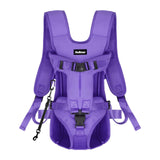 PetBonus Pet Front Dog Carrier Backpacks, Adjustable Pet Backpack, Legs Out Easy-fit Puppy Chest Carrier for Medium Small Dogs, Hands Free for Hiking, Cycling (Purple, S)