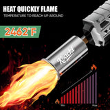 KOACKL Powerful Propane Torch Gun, Kitchen Torch with Adjustable Flame, Flamethrower Blow Torch Gun, Gas Welding Kits for BBQ, Searing Steak, Camping & Charcoal Torch Lighter(Tank Not Included)