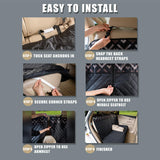 YOVEEKLE Back Car Seat Cover for Dogs, Nonslip Waterproof Dog Car Seat Protector for Rear Bench Stays Securely in Place Fits for Vehicles & SUVs (Black)