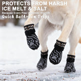 EXPAWLORER Dog Socks for Hot Pavement to Prevent Licking Paws, Anti Slip Doggie Grippy Booties Shoes for Hardwood Floors, Boots & Paw Protectors for Small Medium Large Senior Dogs Black XL