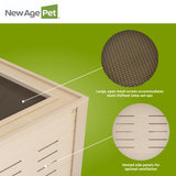 New Age Pet ECOFLEX 48" Wide Large Reptile Habitat, Mojave Lounge for Snakes, Tortoises & Lizards in Maple, Black & Grey, Easy Assembly, Sliding Glass Doors & Mesh Top