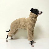 UOSIA Dog Winter Coat Soft Fleece Pullover Full Body Warm Whippet Pajamas Pjs Jumpsuit Cold Weather Pet Jacket Turtleneck Onesie Sweater for Italian Greyhound