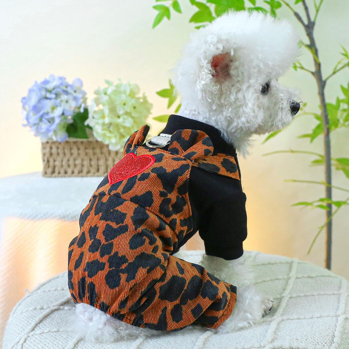 Dog Clothes Jumpsuit Stylish Winter Plaid Pet Shirts for Small Dogs Cute Floral Puppy Bib Overalls Classic Outfit Chihuahua Yorkies Boy Girl One Piece Birthday Holiday Apparel