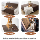 Tuffeel Waterproof Dog Blanket, 30x30 inches Small Pet Couch Covers for Sofa, Chair Bed Furniture Protector from Dogs Washable and Reversible-Chocolate+Cream