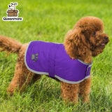 Queenmore Dog Winter Coat, Cold Weather Fleece Jacket for Dogs, Waterproof Reflective Reversible, for Small, Medium and Large Dogs (Purple, XL)